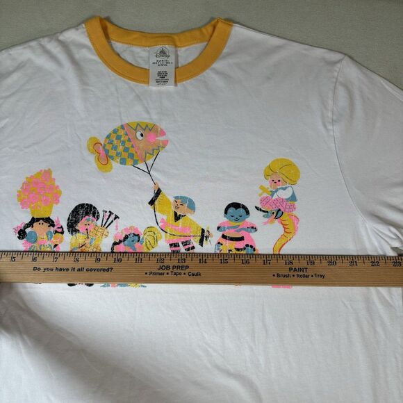 Walt Disney World 50th Anniversary Small World Ringer Shirt Limited Sz Large NEW - Picture 8 of 9